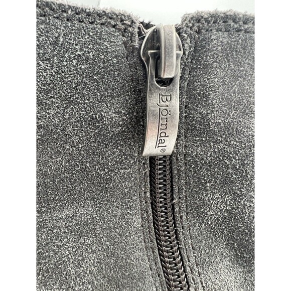 Bjorndal Lace up Suede Boots Gray With Block Heel Size 11 - Picture 8 of 8